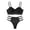 Black, variant on Levmjia Womens Lace Lingerie Set Hollow Out Floral Trim Adjustable Shoulder Strap Solid Color Underwire Bra And Panty Nightwear Romantic Dates Daily