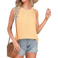 thumbnail image 2 of Langwyqu Sleeveless Hollow-Out Women Tank Tops Female Lace Halter Shirt, 2 of 5