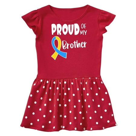 

Inktastic Proud of my Brother Down Syndrome Awareness Gift Baby Girl Dress