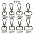 thumbnail image 4 of 5pcs Metal DIY KeyChain Bag Part Accessories Jewelry Making Hook Lobster Clasp Collar Carabiner Snap Bags Strap Buckles BLACK 2-15MMX5PCS, 4 of 8