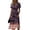 Pink, variant on Minjewel Ladies Floral Casual Fashionable Short Sleeve V-Neck Dress for Spring Summer Women's Daily Casual Wear,Turquoise,S