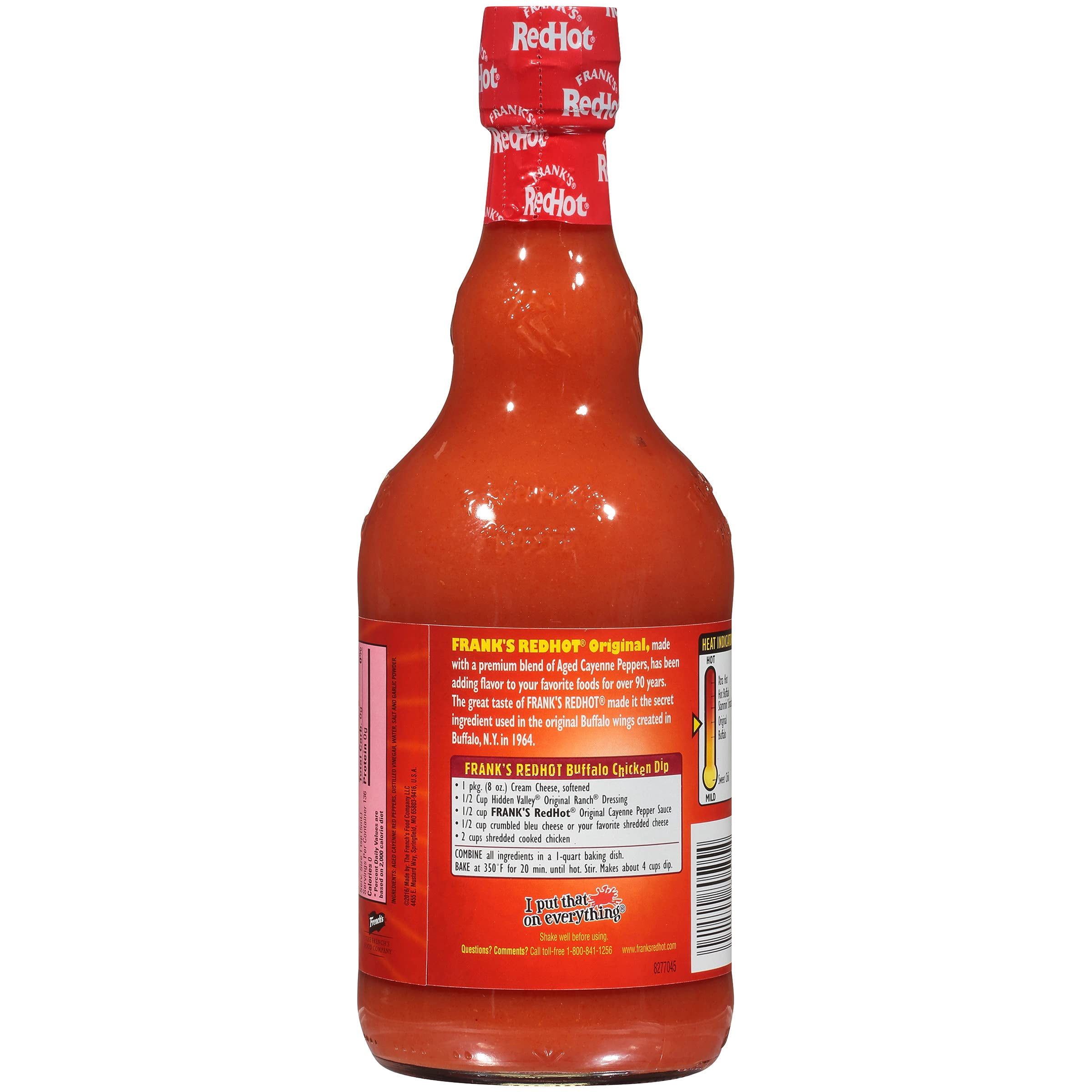 Frank's RedHot Original Hot Sauce, 23 fl oz (Pack of 18)