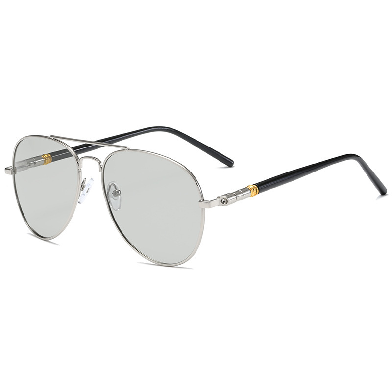 Lunettes De Soleil Homme Aviateur Polarisées Sunier - Verres UV400, Monture Al-Mg Léger, Style Rétro (Conduite, Pêche)