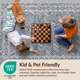 thumbnail image 4 of Design&I 5'x7' Ultra Soft Area Rug, Herringbone Geometric Lattice Stripe Medallions Interlocking Washed Flowing None Fluffy Washable Non Shedding for Bedroom Living Room Home Office, 4 of 7