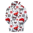 thumbnail image 4 of IROINNID Deals Hoodies for Men Casual Christmas Sweater Fleece Digital Printing Hooded Sweatshirt,White, 4 of 5