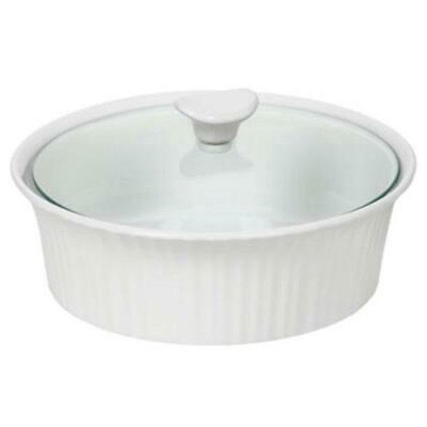 1PK Corningware 2.5 QT French White III Round Casserole ...