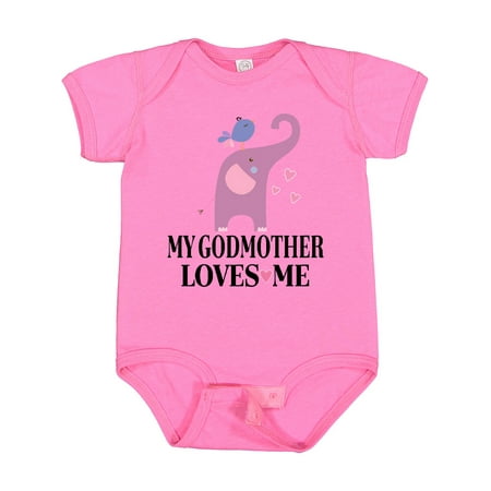 

Inktastic My Godmother Loves Me Goddaughter Gift Baby Girl Bodysuit