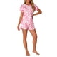 thumbnail image 2 of Conjuntos de pijama para mujer INSPIRE CHIC de 2 piezas, camiseta de manga corta y pantalones cortos, ropa de descanso y pijamas con bolsillos XS en tie-dye, 2 of 6