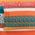 thumbnail image 6 of Lush Decor Boho Stripe Soft Sheet Set Turquoise/Tangerine 6Pc King, 6 of 7