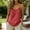 Red, variant on Womens Cotton Linen Tank Tops Summer Casual Sleeveless V Neck Camisole Loose Fit Spaghetti Strap Blouse Black L