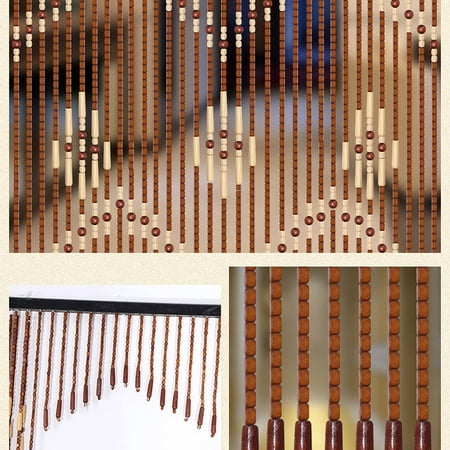 Retro Wooden Bead String Door Curtain, Wooden Bead Curtains