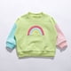 thumbnail image 2 of Gibobby Sudaderas para niños Algodón Cálido Cuello redondo Color Empalme Manga larga Sudaderas para niñas(Verde, 12-18 Meses), 2 of 5