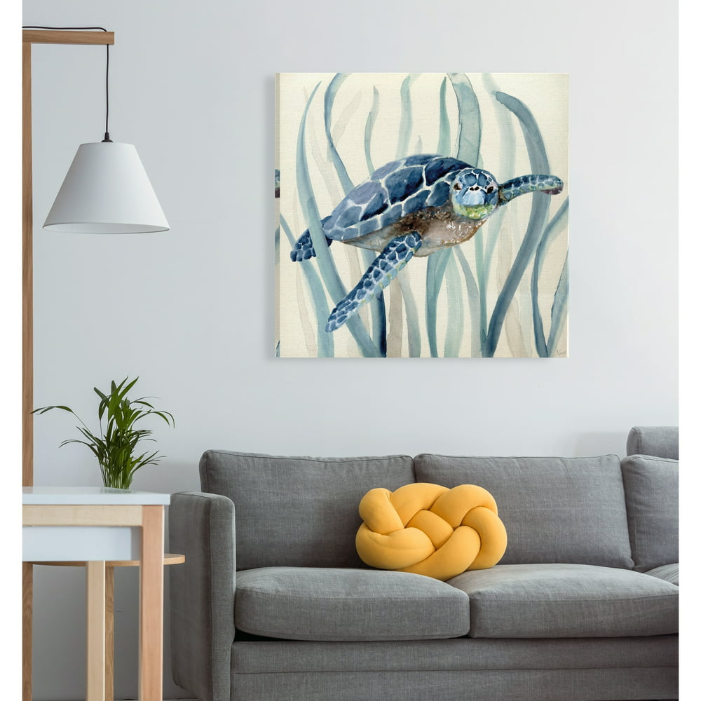 Wexford Home Turtle in Seagrass I -Gallery Wrapped Canvas - yellow ...