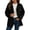 Black-11, variant on Women's Corduroy Jacket Lapel Snap Long Sleeve Loose Casual Coat with Pockets for Fall Winter