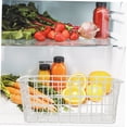 thumbnail image 4 of MOKKHNB 2Pcs Freezer Baskets Chest White Iron Food Storage for Refrigerator Organization, 4 of 8