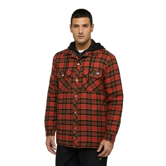 Dickies Mens Flannel Hooded Shirt