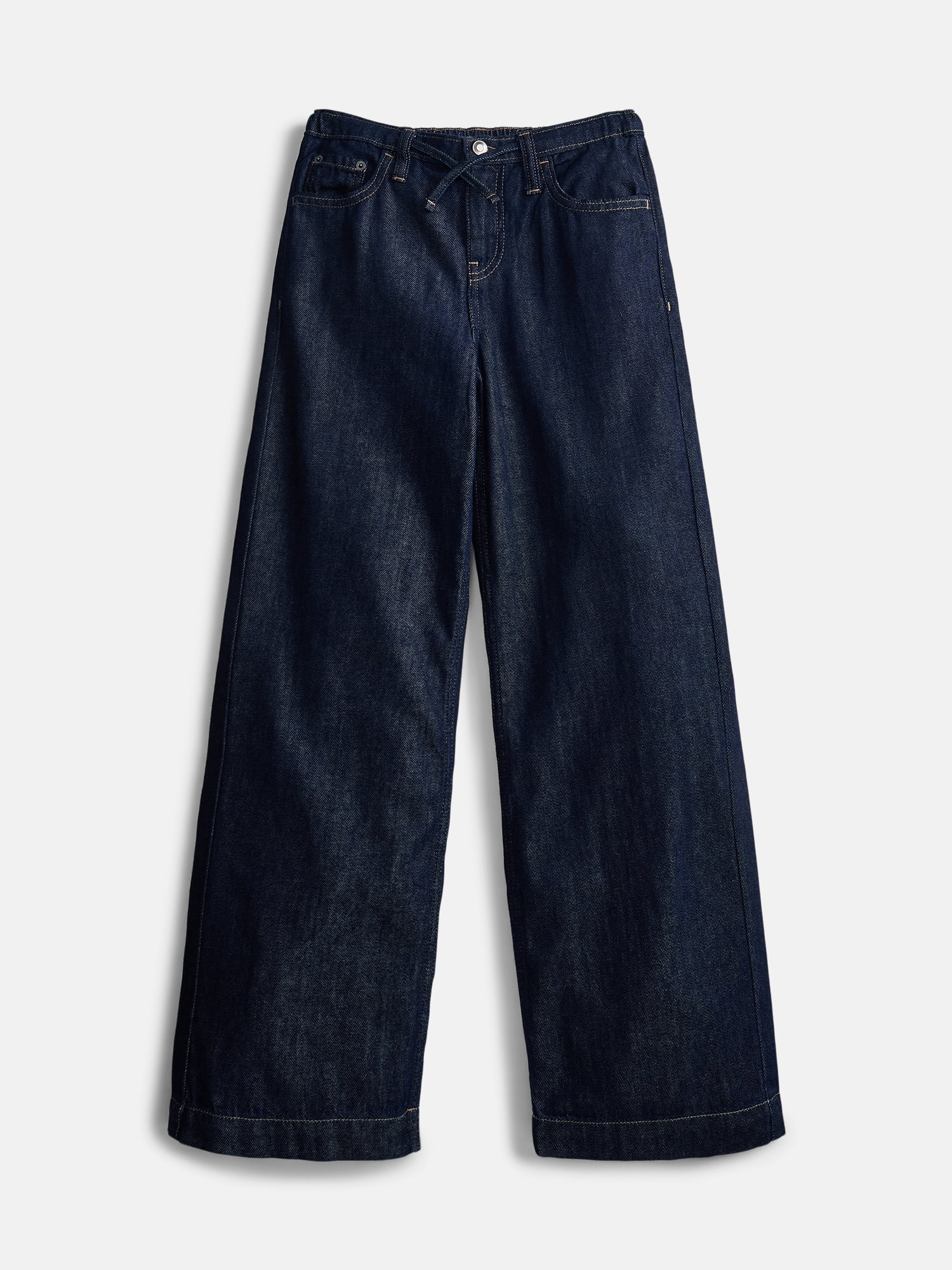 Weekend Academy Girls Tie Waist Cotton Jeans, Sizes 4-18