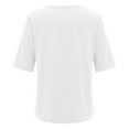 thumbnail image 5 of Long Sleeve Shirts For Women Fashionable Casual Three Quarter Sleeve T-Shirt Loose & Comfortable Polyester Spandex & Cotton Blend Suitable For Daily & Party Wear 1Pc T-Shirt Womens Shirts, 5 of 5