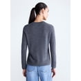 thumbnail image 3 of Free Assembly Women's and Women's Plus Cashmere Sweater with Long Sleeves, Sizes XS-4X, 3 of 5