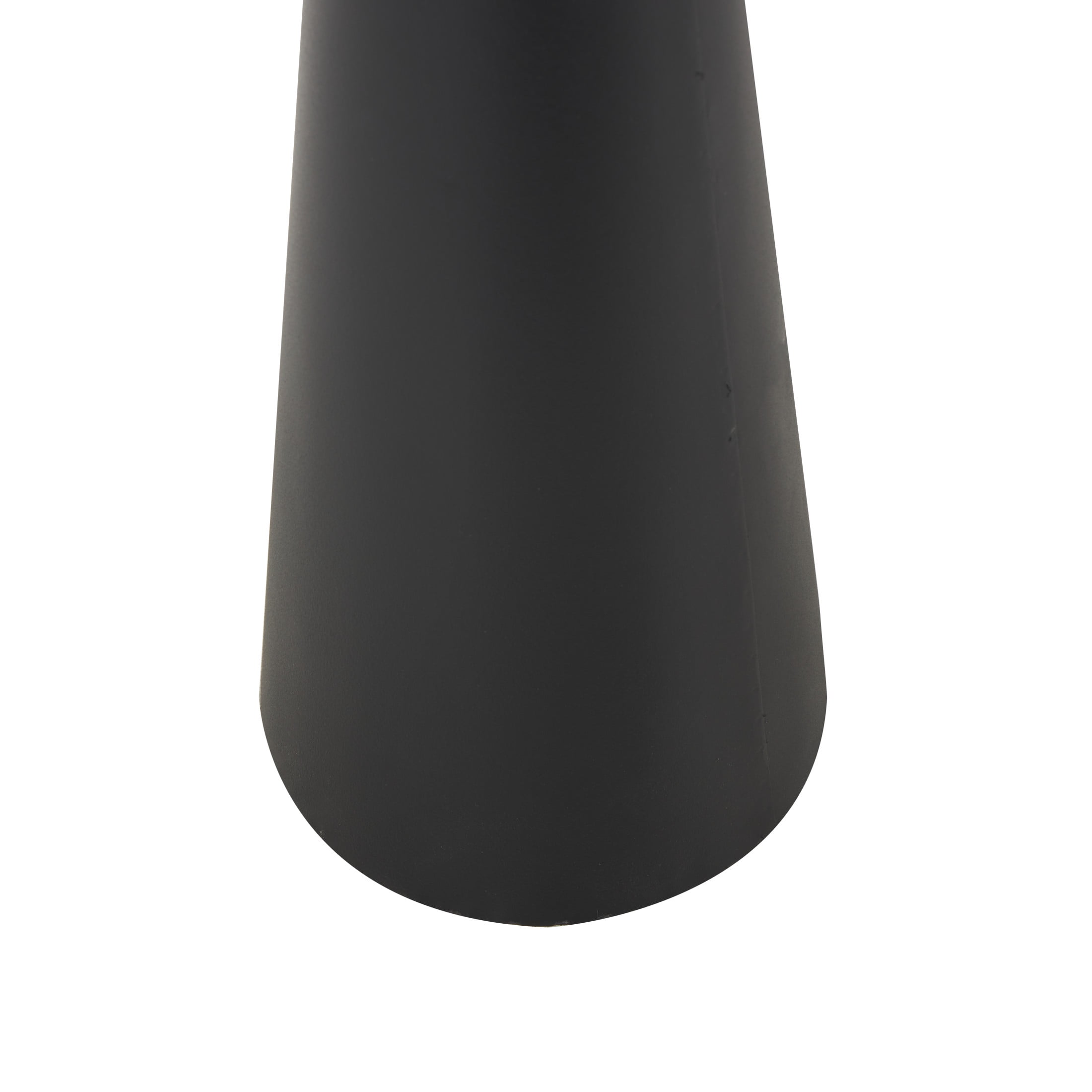 DecMode 33" Art Deco Fluted Black Metal Vase