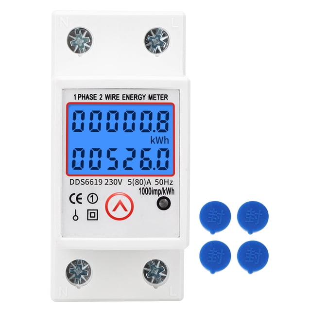 Electric Meter, Power Meter Level 1 Accuracy Multifunctional Resettable For Measuring The Active Power Consumption