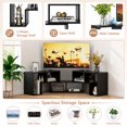 thumbnail image 4 of 3 PCS Adjustable TV Stand Minimalist Entertainment Center for 43/ 55 /60/ 65 Inch TV Media Console Table ,Mixed Black, 4 of 8