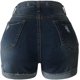 thumbnail image 4 of Pantalones cortos de mezclilla ajustados con dobladillo enrollado en la cintura para mujer, 4 of 5