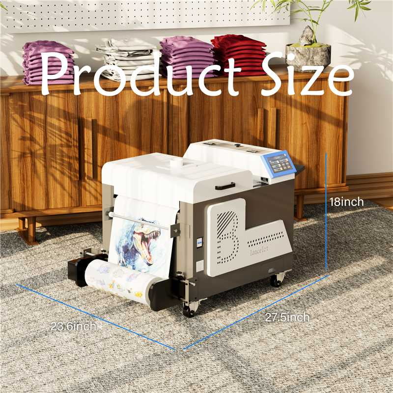 Lancelot W 30 DTF Curing Oven and Powder Shaker Upgraded Heater T-Shirt Printer Machine Shaking Powder DTF Transfer Film Roll Printing Oven Auto Powder Shaking&Dryer Machine for Small Business