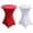 Burgundy+White, variant on 2 Pack Round Table Cover for Cocktail Table, Stretchable Fitted Highboy Tablecloth, Wrinkle-Resistant Elastic Table Cover for Party, Wedding and Event