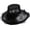 Black, variant on 2pcs Satin Cloth Church Hat Women Wide Brim Hat Elegant Wedding Photography Hat Female Banquet Fancy Fascinator Formal Hat