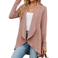 thumbnail image 5 of Women's Knitted Cardigan Sweater Chic and Elegant Solid Color Long Sleeve Cardigan Sweater Spring and Autumn Streetwear-e-M, 5 of 6