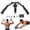 Black, variant on AbahubFit 2-in-1 Arm Exerciser & Ab Roller, 22-440lbs Hydraulic Chest Expander with Detachable Wheels, Upper Body & Core Trainer for Home Gym