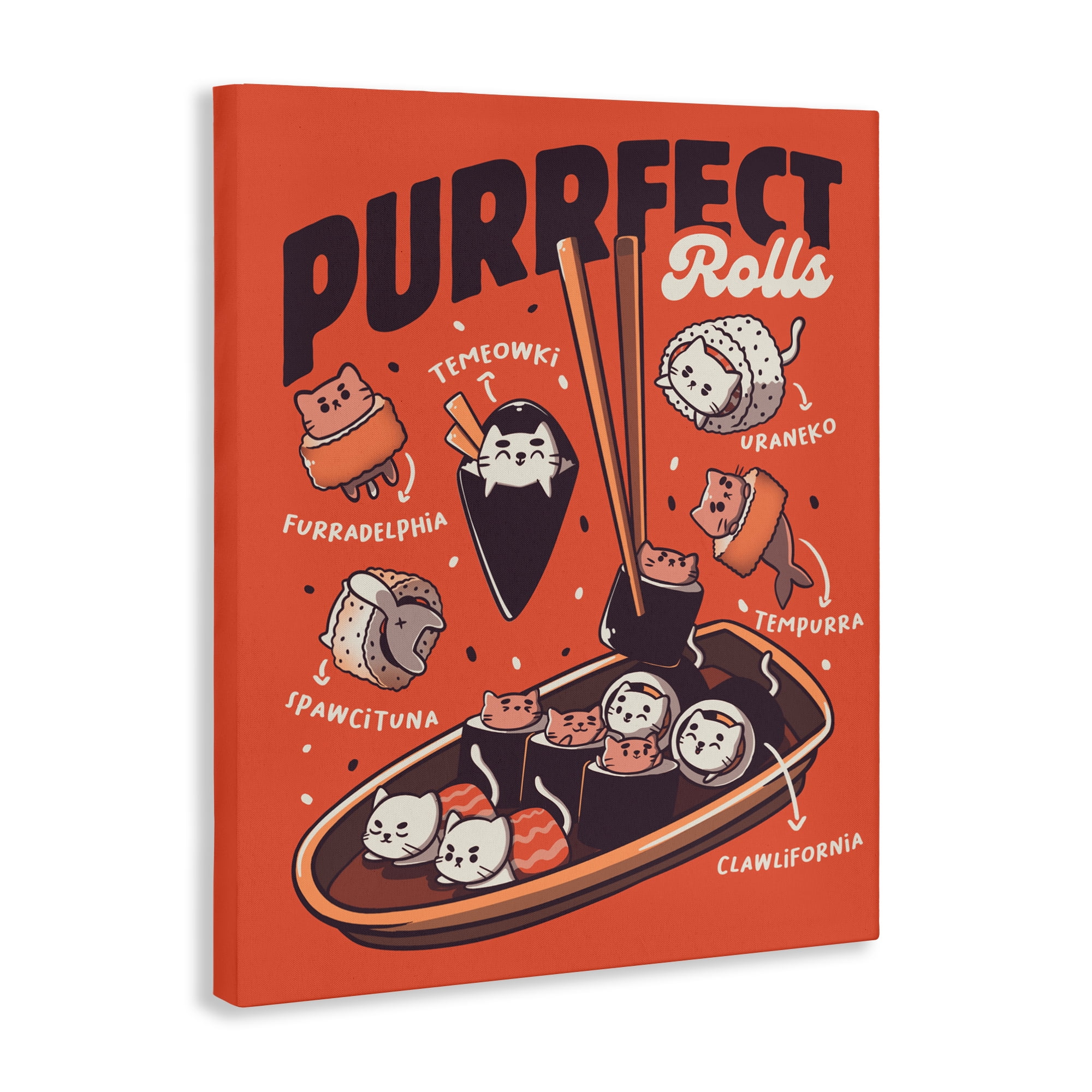 Stupell Industries Purrfect Rolls Sushi Cats Canvas Wall Art, design by Tobe Fonseca