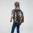 thumbnail image 5 of Xecao Oil Painting Tribal Wolf print Backpack For women men Aesthetic Lightweight Travel Daypack Simple Cute Backpack For Bookbag, 5 of 5