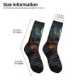 thumbnail image 2 of Kids Girls Boys Socks - Halloween Village Nightscape Comfort Breathable Crew Socks for Boys Girls Kids, Soft Athletic Running Socks for Boys Socks 6-10 Years Old, 2 of 6