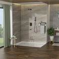 thumbnail image 2 of Shower System with Waterfall Tub Spout,10 Inch Wall Mounted Square Shower System with Rough-in Valve, Oil Rubber Bronze, 2 of 9