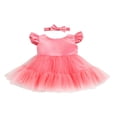 thumbnail image 1 of Little Girls Sweet Style Dress  Mesh Splicing Princess Skirt, 1 of 9