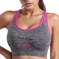 thumbnail image 1 of B91xZ Padded Bralettes for Women High Impact Support Mesh Racerback Workout Bras with Removable Pads,Hot Pink S, 1 of 5