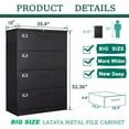 thumbnail image 3 of STANI Metal Lateral File Cabinets with Lock,4 Drawer Steel Wide Filing Organization Storage Cabinets,Home Offi, 3 of 5