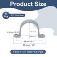 thumbnail image 2 of Plastic Conduit Clamp Pipe Strap 2 Holes Conduit Strap Plastic Pipe Supports for Pipes Conduit Cables 1-1/4", 2 of 6