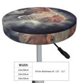 thumbnail image 4 of Round Bar Stool Seat Covers, Elephant in Smoke Elastic Round Chair Cover Stool Seat Slipcover Bar Stool Cushions Round Pad for 12-14 inch, 4 of 7