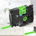 thumbnail image 7 of GREENCYCLE 4PK Compatible for Brother P-touch TZe-D21 TZ-D21 9mm 0.35'' Black on Fluorescent Green Laminated Label Tapes, 7 of 7