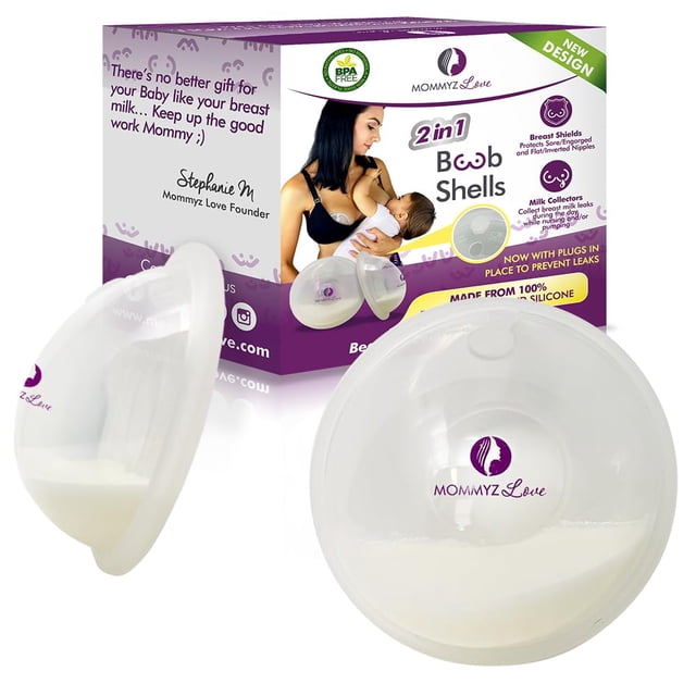 Copa para Recoger Leche Materna 2 en 1 Mommyz Love Paquete de 2