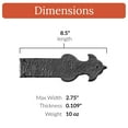 thumbnail image 3 of 4 Pack 8.5 inch Faux Door Hinges Black Decorative Strap Hinge Wrought Iron Strap Barn Door Strap Hinges, Farm Gate Hinge, Carriage Door Hardware The Sonora Series by Borderland Rustic Hardware, 3 of 3