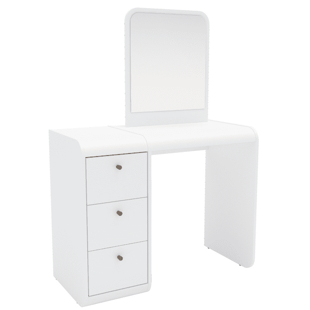 Ember Interiors Abby Modern White Painted Vanity Table, for Bedroom