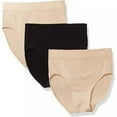 thumbnail image 4 of Wacoal Women's B-Smooth Packaged Briefs 3 Pack, Sand/Black/Sand Small 870175, 4 of 4