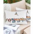 thumbnail image 4 of Waterproof Outdoor Throw Pillows with Inserts 12"x20" Set of 2, Birds Soft Decorative Pillowcases for Couch Bedroom, Watercolor Bird Vintage Pillow Covers for Sofa Living Room, 4 of 8