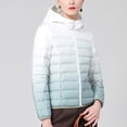 thumbnail image 7 of Hvyesh Plus Size Packable Puffer Jacket Women Gradient Down Coat Lightweight Full Zip Winter Coats Quilted Puffer Jackets, 7 of 7
