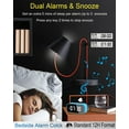 thumbnail image 4 of Alarm Clock with Bluetooth Speaker for Heavy Sleepers Adults,Digital Clock for Bedroom,Dual Alarms with Mirror LED Display,USB Charger,Ok to Wake Up for Kids,Teens (Blue), 4 of 7