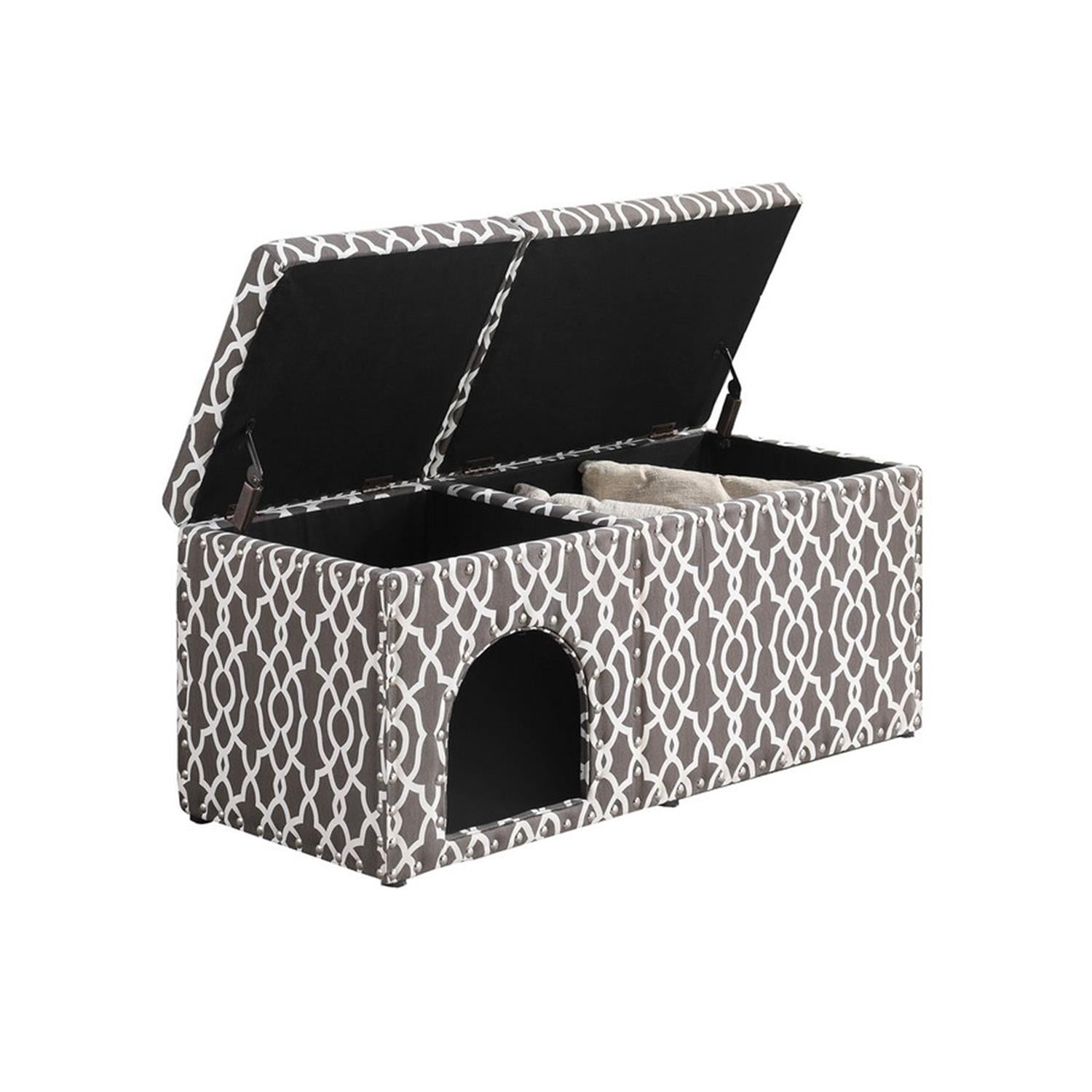 Pefilos 40" Pet House for Indoor Cats and Medium/Small Dogs, Living Room Cat Condo Bed Cave, Gray Pefilos 40" Pet House for Indoor Cats and Medium/Small Dogs, Living Room Cat Condo Bed Cave, Gray
